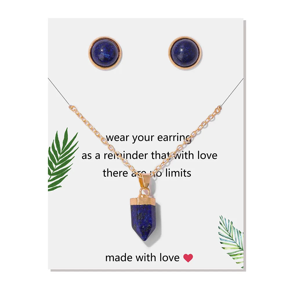 Crystal Point Gold Pendant Necklaces Green Witch Creations