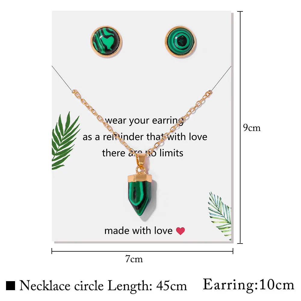 Crystal Point Gold Pendant Necklaces Green Witch Creations