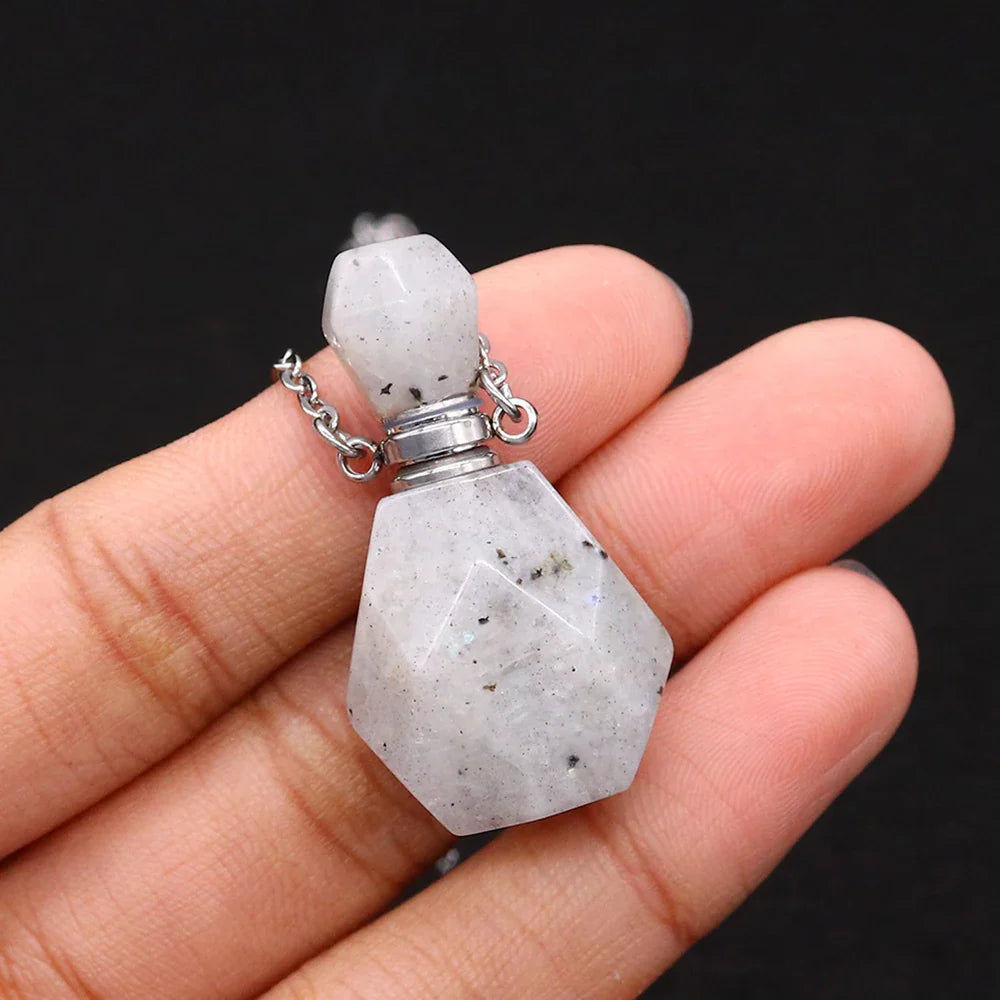 Crystal Potion Bottle Necklaces Green Witch Creations