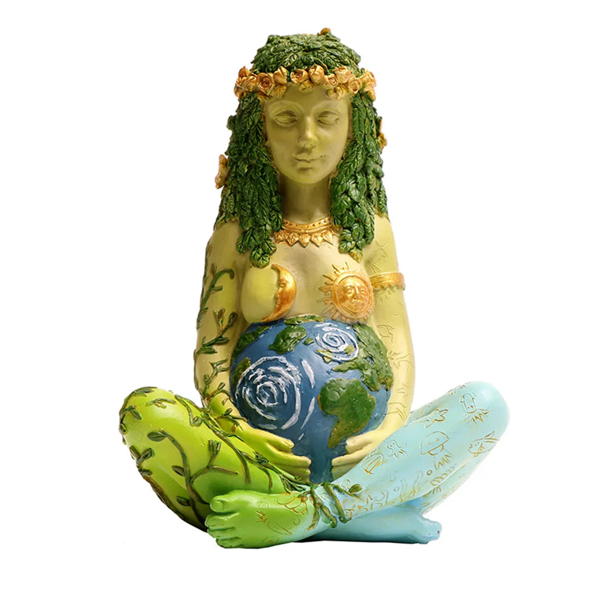 Gaia Earth Goddess Statue Green Witch Creations
