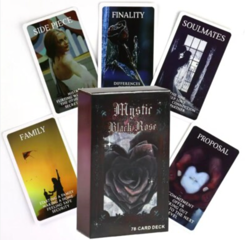 Mystic Black Rose Oracle Deck Green Witch Creations