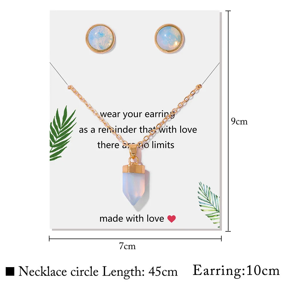 Crystal Point Gold Pendant Necklaces Green Witch Creations