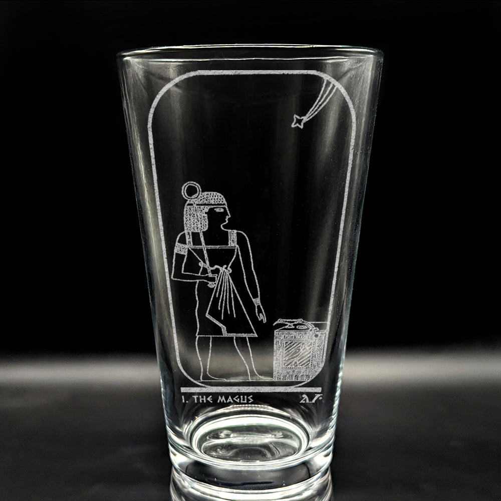 EGYPTIAN TAROT CARD Pint Glasses by LumEngrave VYSN