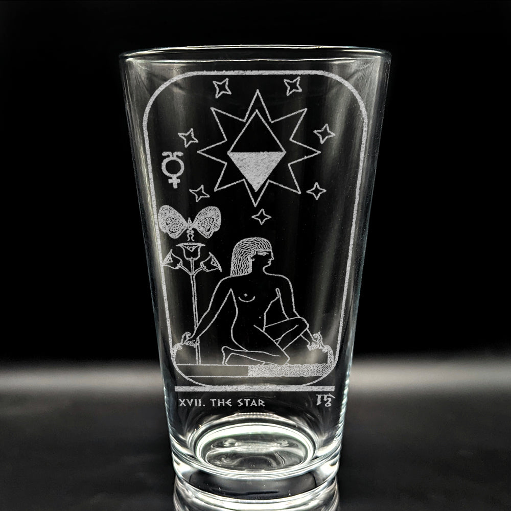 EGYPTIAN TAROT CARD Pint Glasses by LumEngrave VYSN
