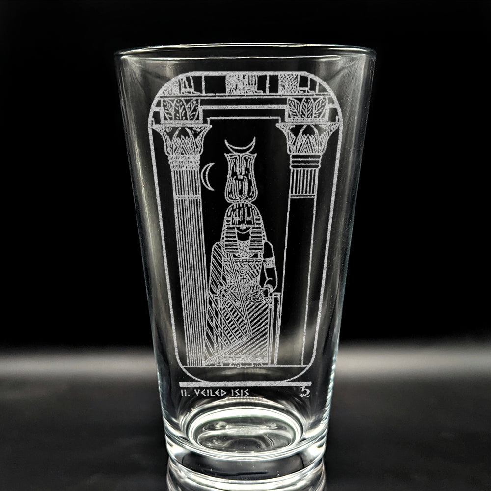EGYPTIAN TAROT CARD Pint Glasses by LumEngrave VYSN