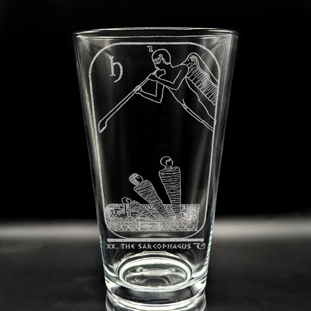 EGYPTIAN TAROT CARD Pint Glasses by LumEngrave VYSN