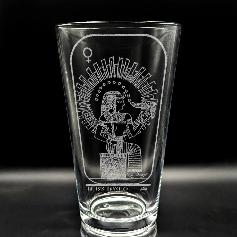 EGYPTIAN TAROT CARD Pint Glasses by LumEngrave VYSN