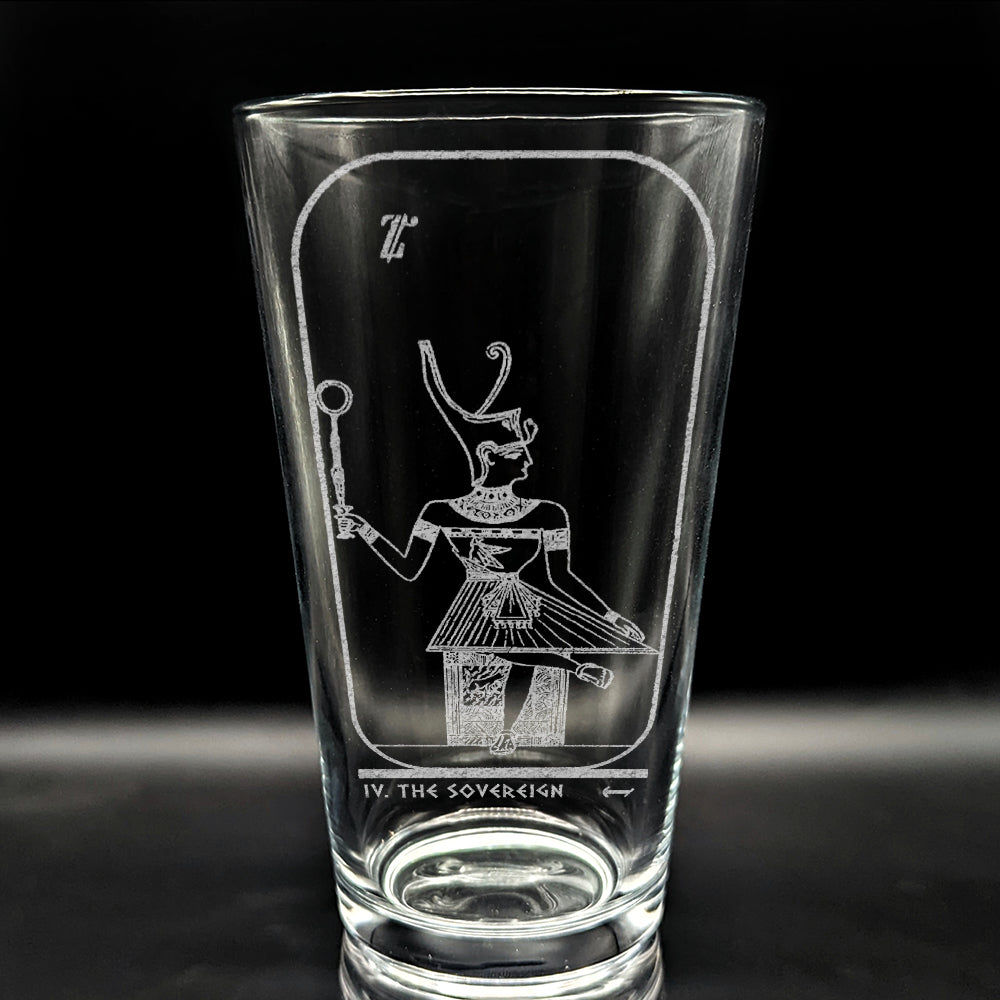 EGYPTIAN TAROT CARD Pint Glasses by LumEngrave VYSN