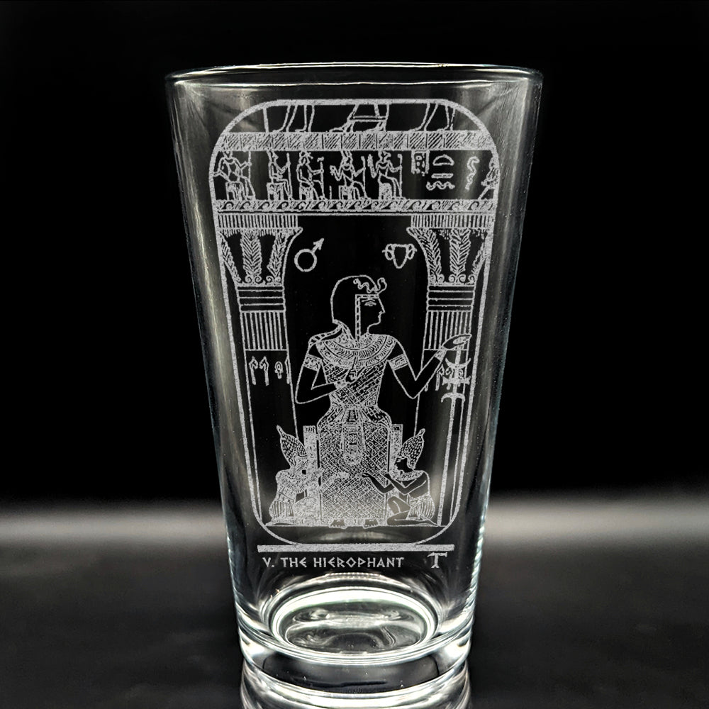 EGYPTIAN TAROT CARD Pint Glasses by LumEngrave VYSN