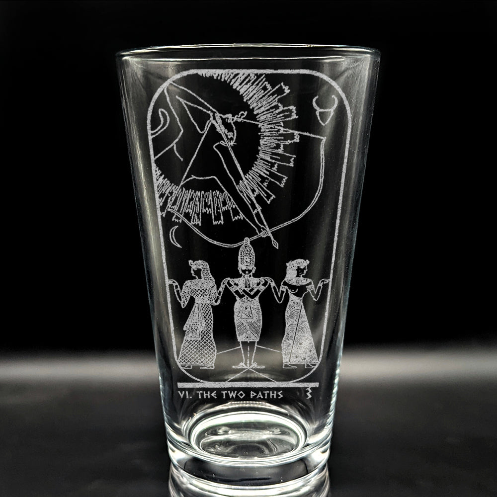 EGYPTIAN TAROT CARD Pint Glasses by LumEngrave VYSN