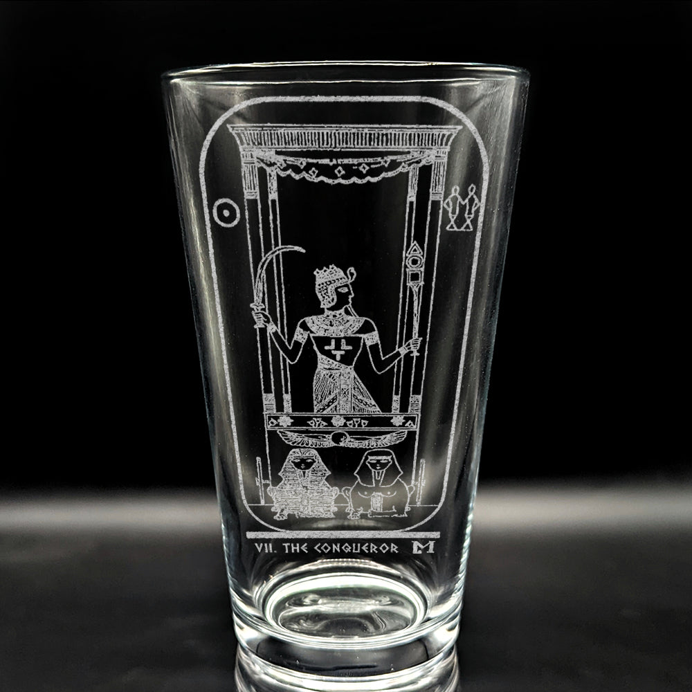 EGYPTIAN TAROT CARD Pint Glasses by LumEngrave VYSN