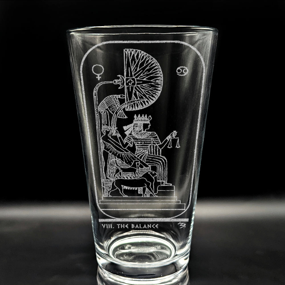 EGYPTIAN TAROT CARD Pint Glasses by LumEngrave VYSN