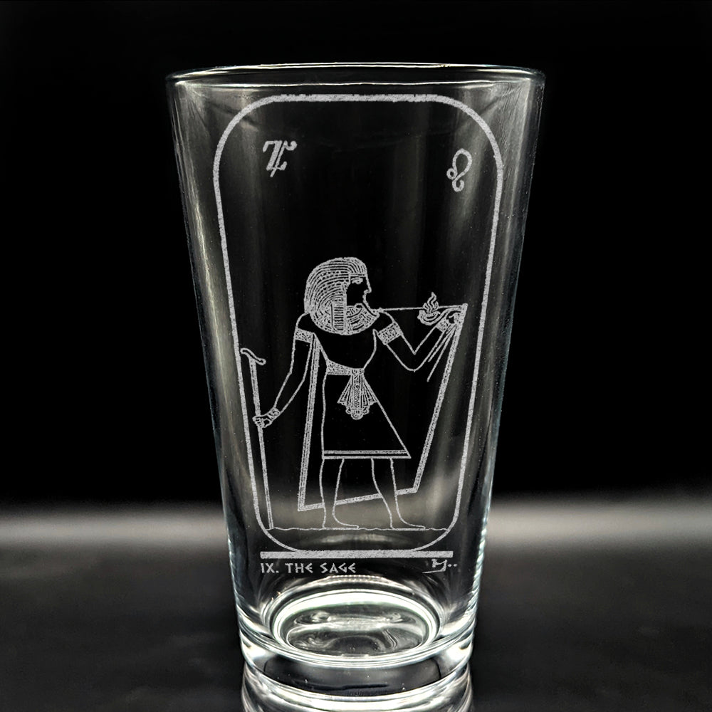 EGYPTIAN TAROT CARD Pint Glasses by LumEngrave VYSN