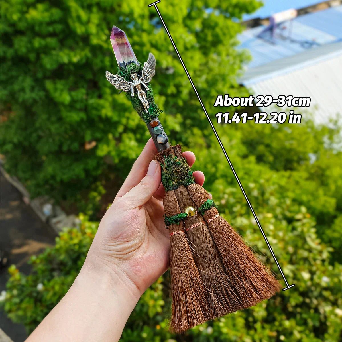 Crystal Charm Brooms Green Witch Creations