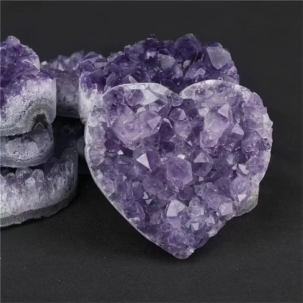 Amethyst Druzy Crystal Heart Green Witch Creations