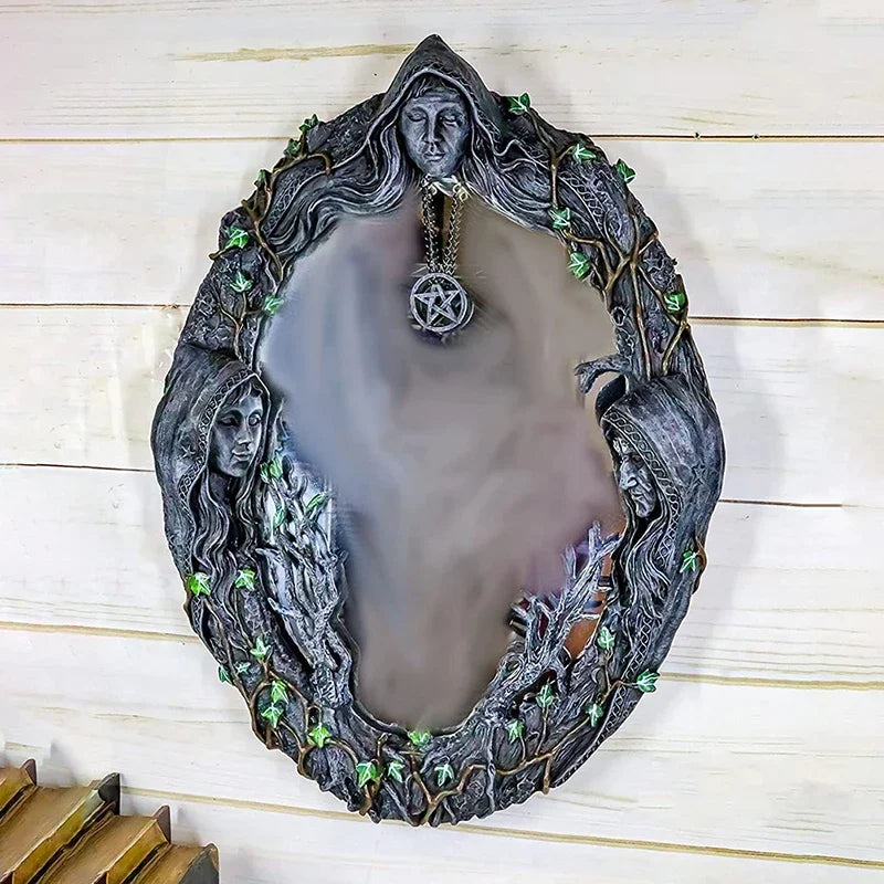 Triple Goddess Mirror Green Witch Creations