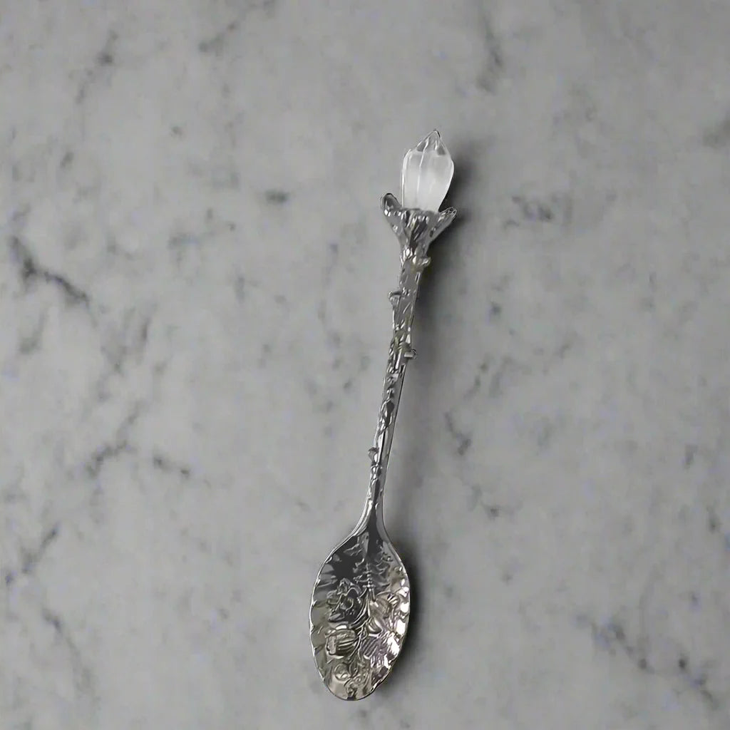 Clear Quartz Crystal Tea Spoons Green Witch Creations