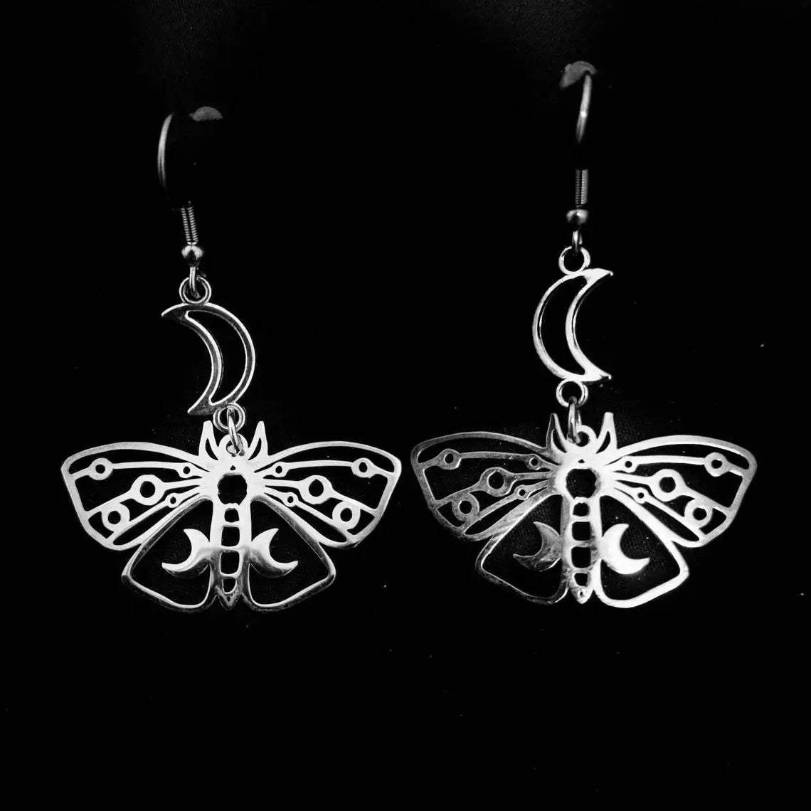 Assorted Moth & Butterfly Dangle Earrings Green Witch Creations