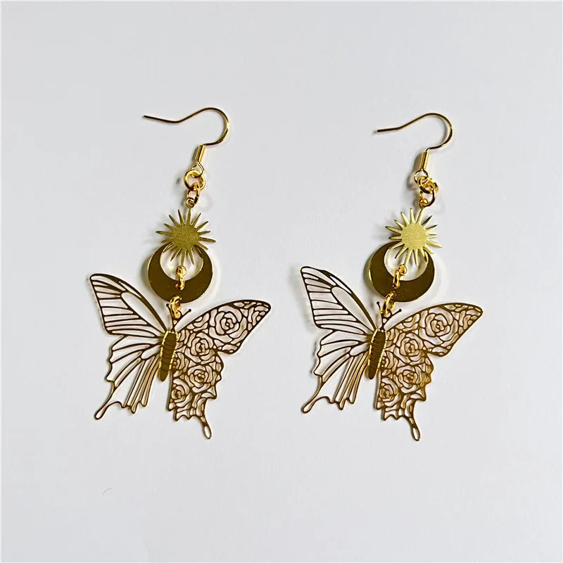 Assorted Moth & Butterfly Dangle Earrings Green Witch Creations