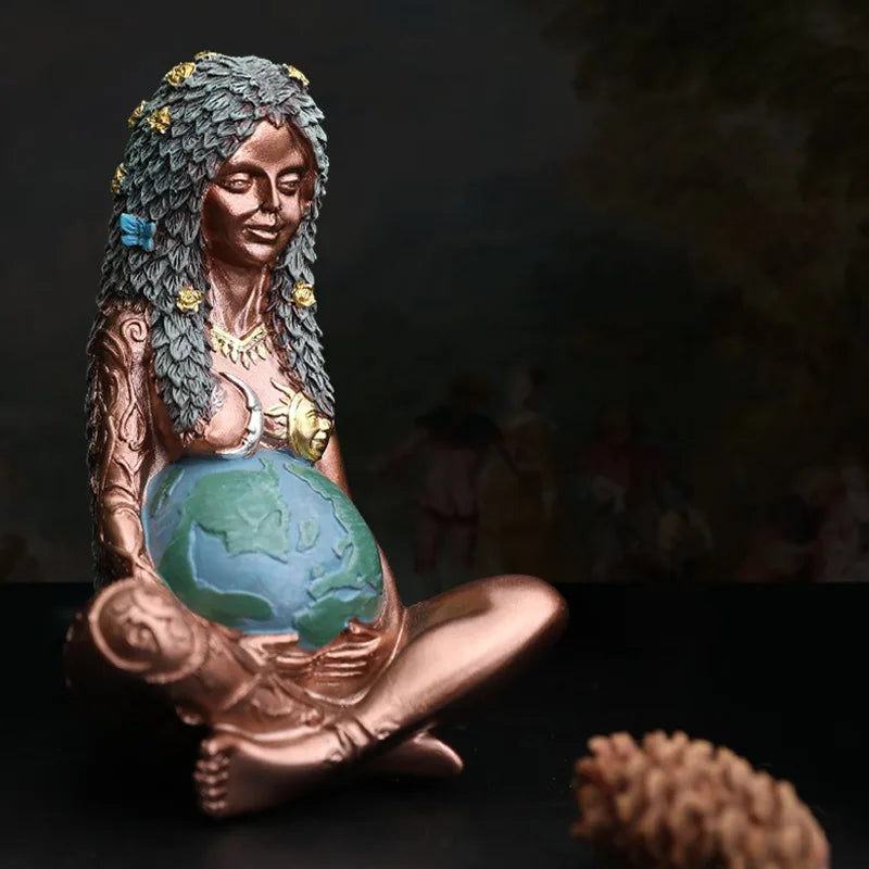 Mother Earth Gaia Statue Green Witch Creations