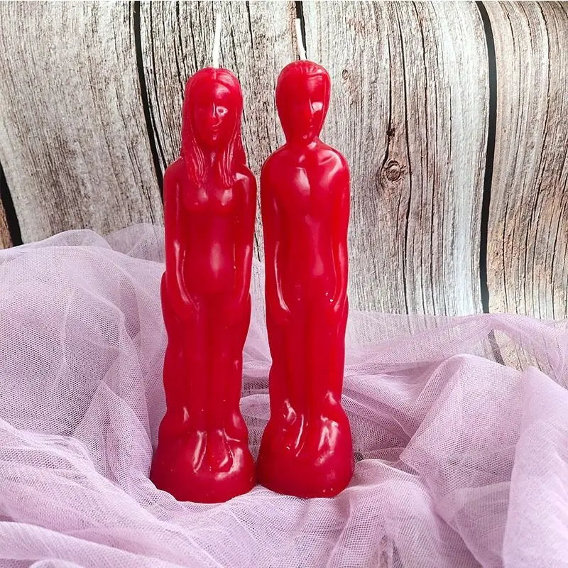 Female and Male Figurine Candles Green Witch Creations
