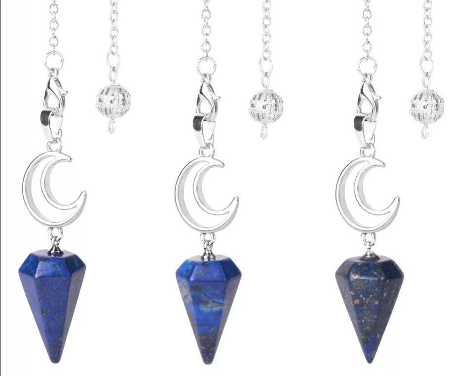 Crystal Crescent Moon Pendulums Green Witch Creations
