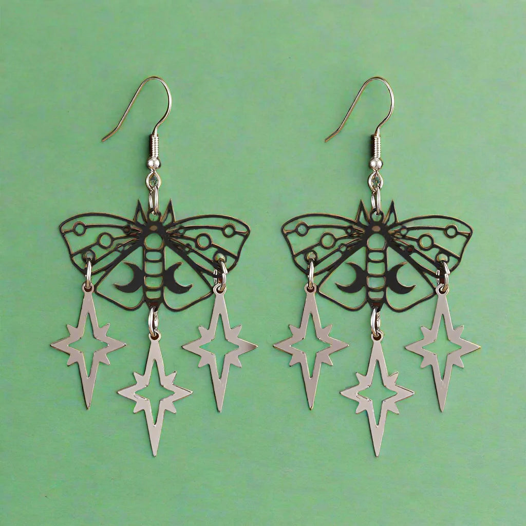 Assorted Moth & Butterfly Dangle Earrings Green Witch Creations