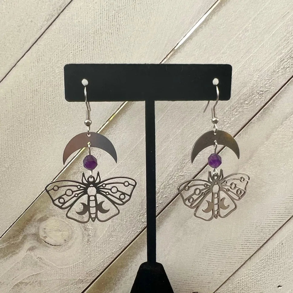 Assorted Moth & Butterfly Dangle Earrings Green Witch Creations