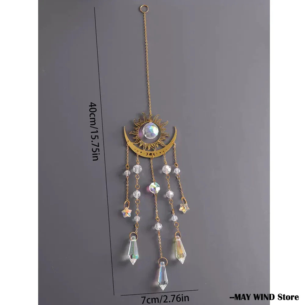 Moon Phase Crystal Sun Catcher Green Witch Creations