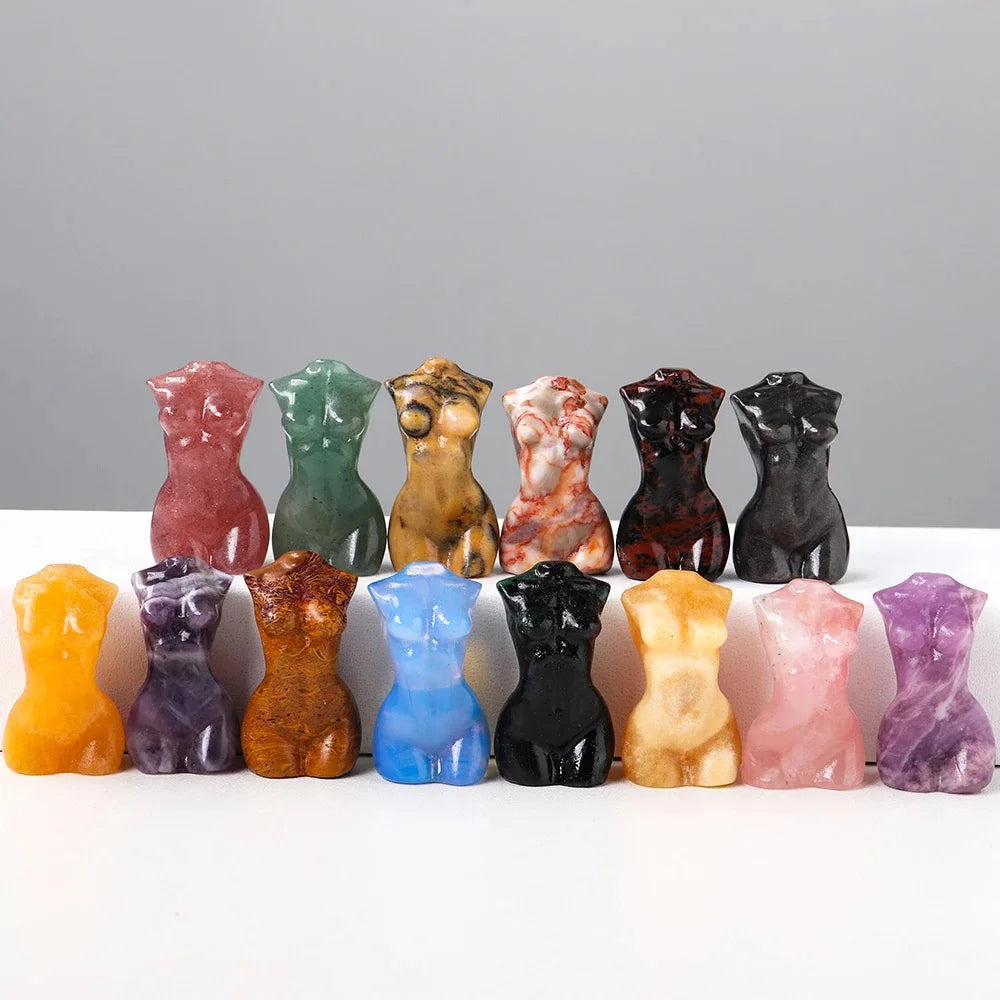 Crystal Female Figurines Green Witch Creations