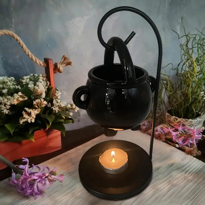 Hanging Cauldron Wax Burner Green Witch Creations