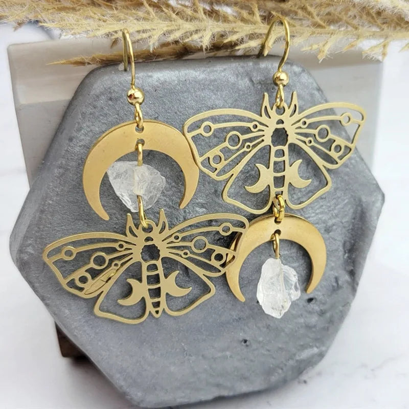 Assorted Moth & Butterfly Dangle Earrings Green Witch Creations