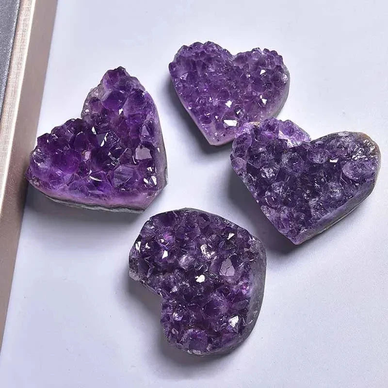Amethyst Druzy Crystal Heart Green Witch Creations