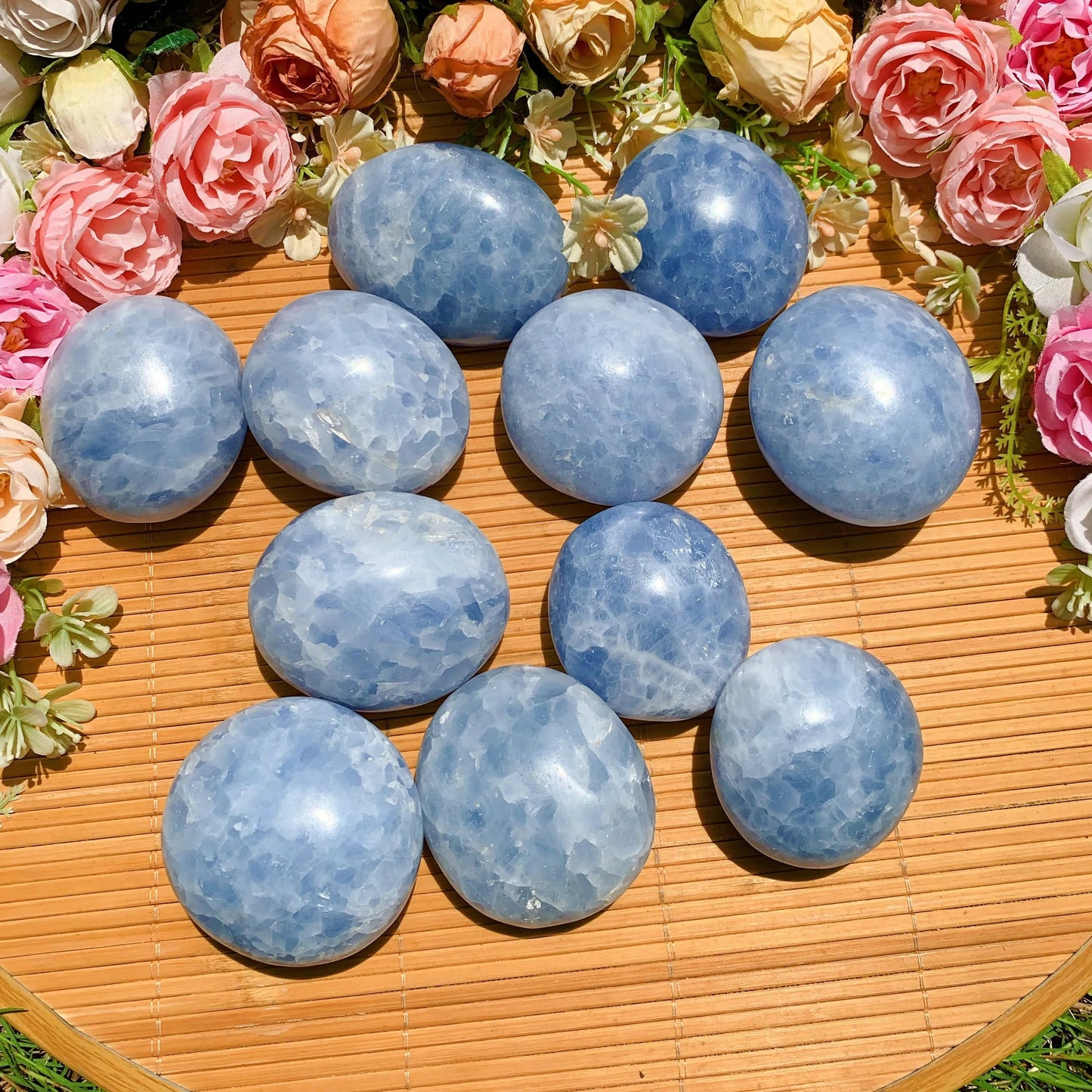 Celestite Palm Stone Green Witch Creations