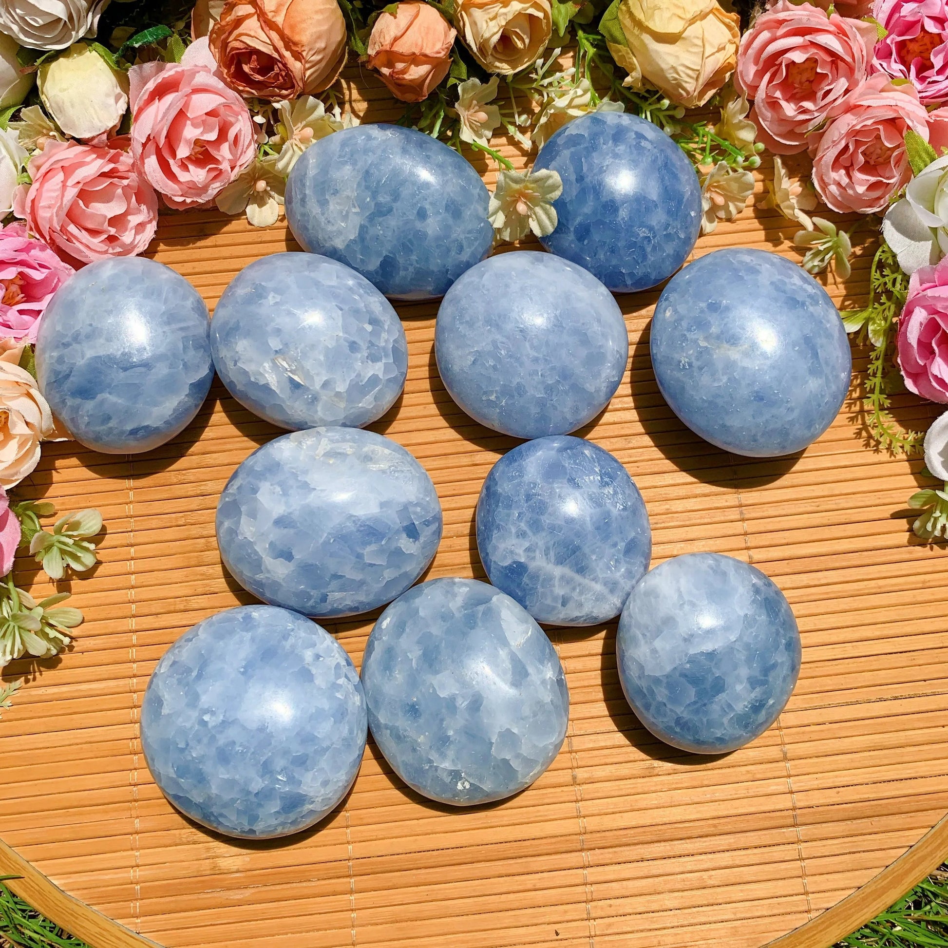 Celestite Palm Stone Green Witch Creations