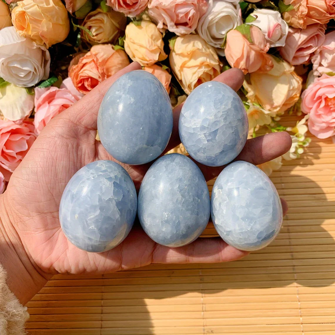 Celestite Palm Stone Green Witch Creations