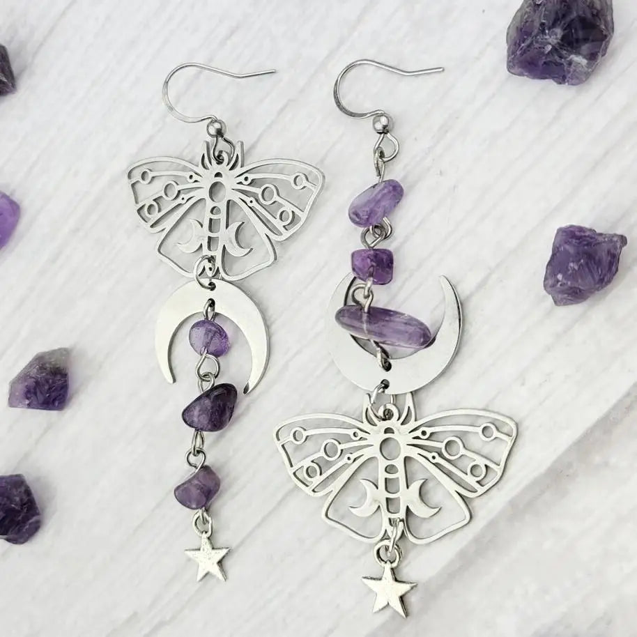Assorted Moth & Butterfly Dangle Earrings Green Witch Creations