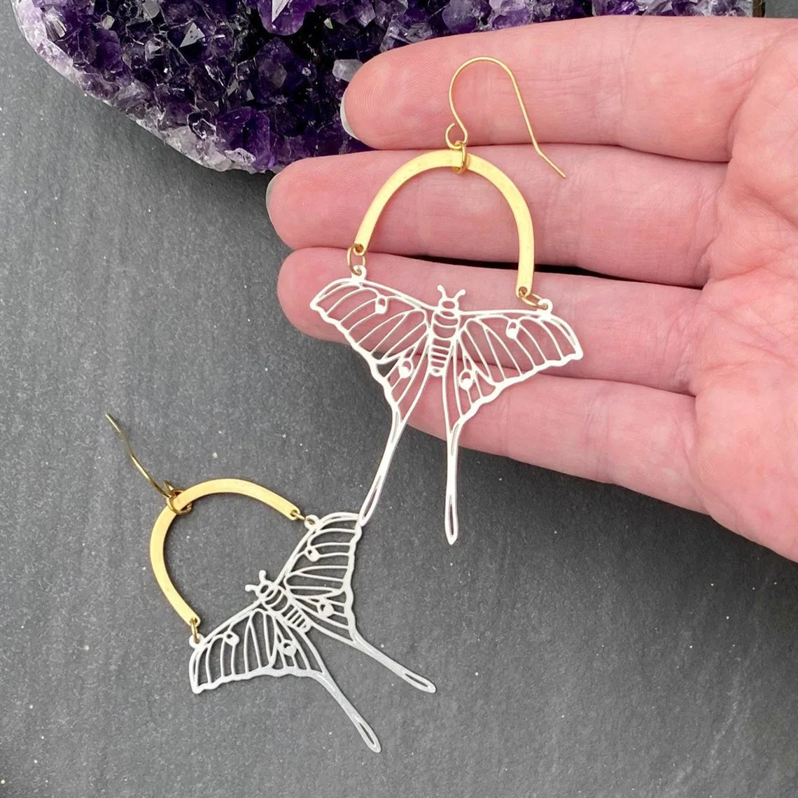 Assorted Moth & Butterfly Dangle Earrings Green Witch Creations