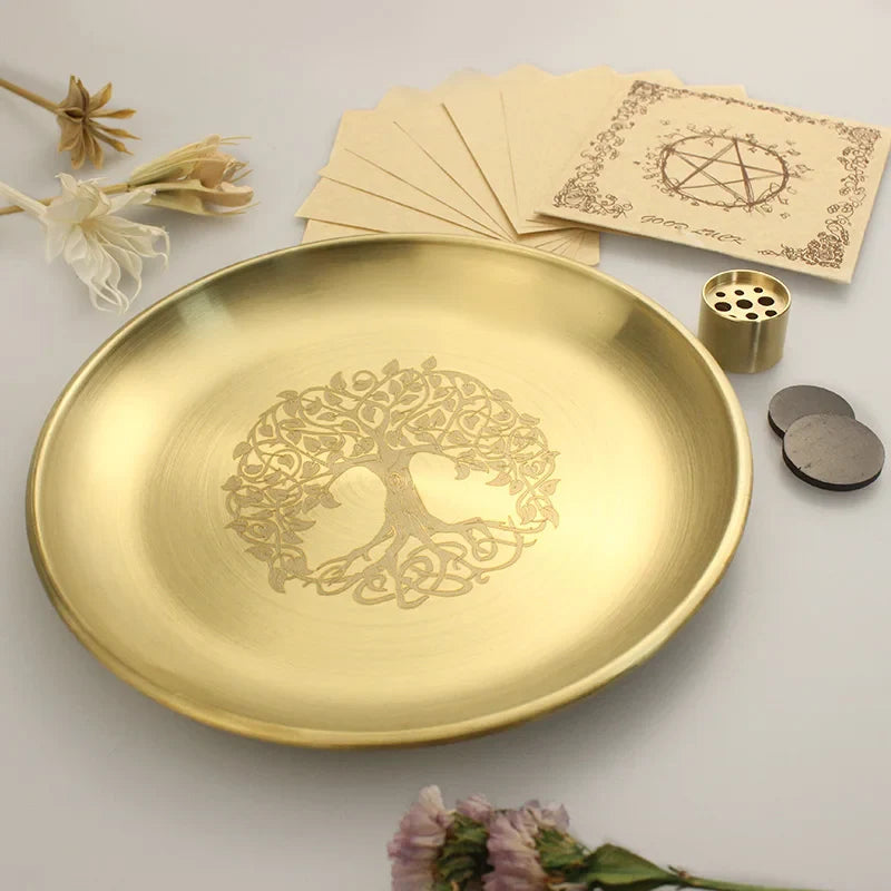 Gold Altar Plates Green Witch Creations