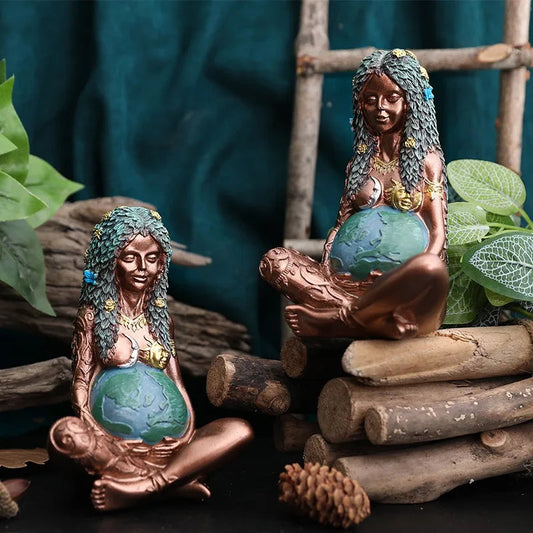 Mother Earth Gaia Statue Green Witch Creations