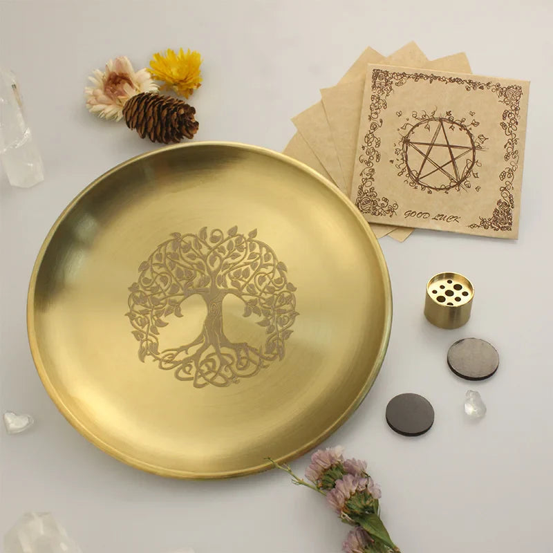 Gold Altar Plates Green Witch Creations