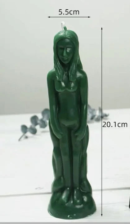 Female and Male Figurine Candles Green Witch Creations