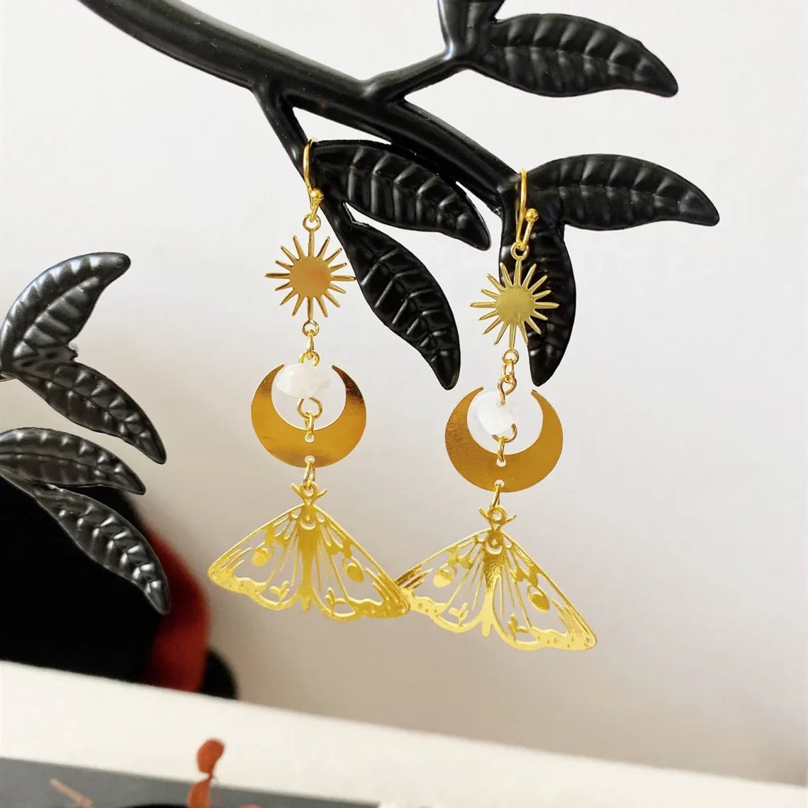 Assorted Moth & Butterfly Dangle Earrings Green Witch Creations