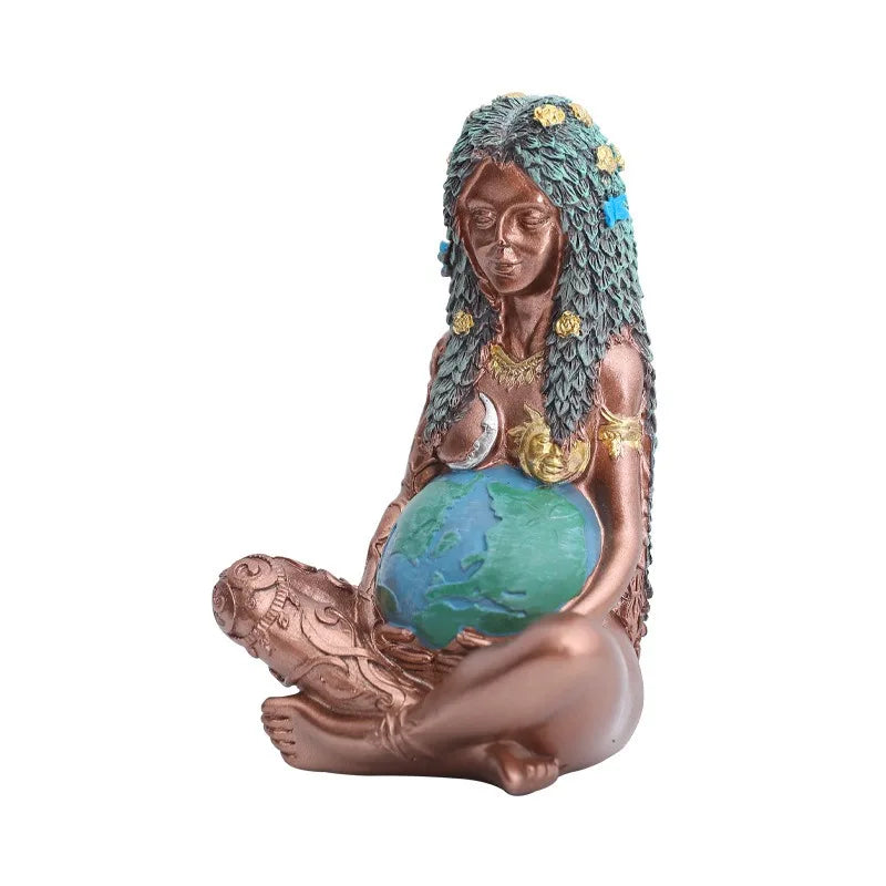 Mother Earth Gaia Statue Green Witch Creations