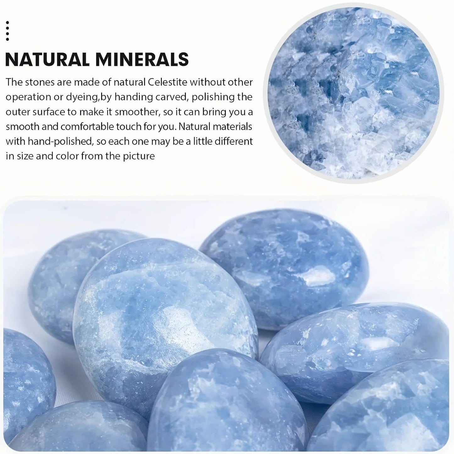 Celestite Palm Stone Green Witch Creations