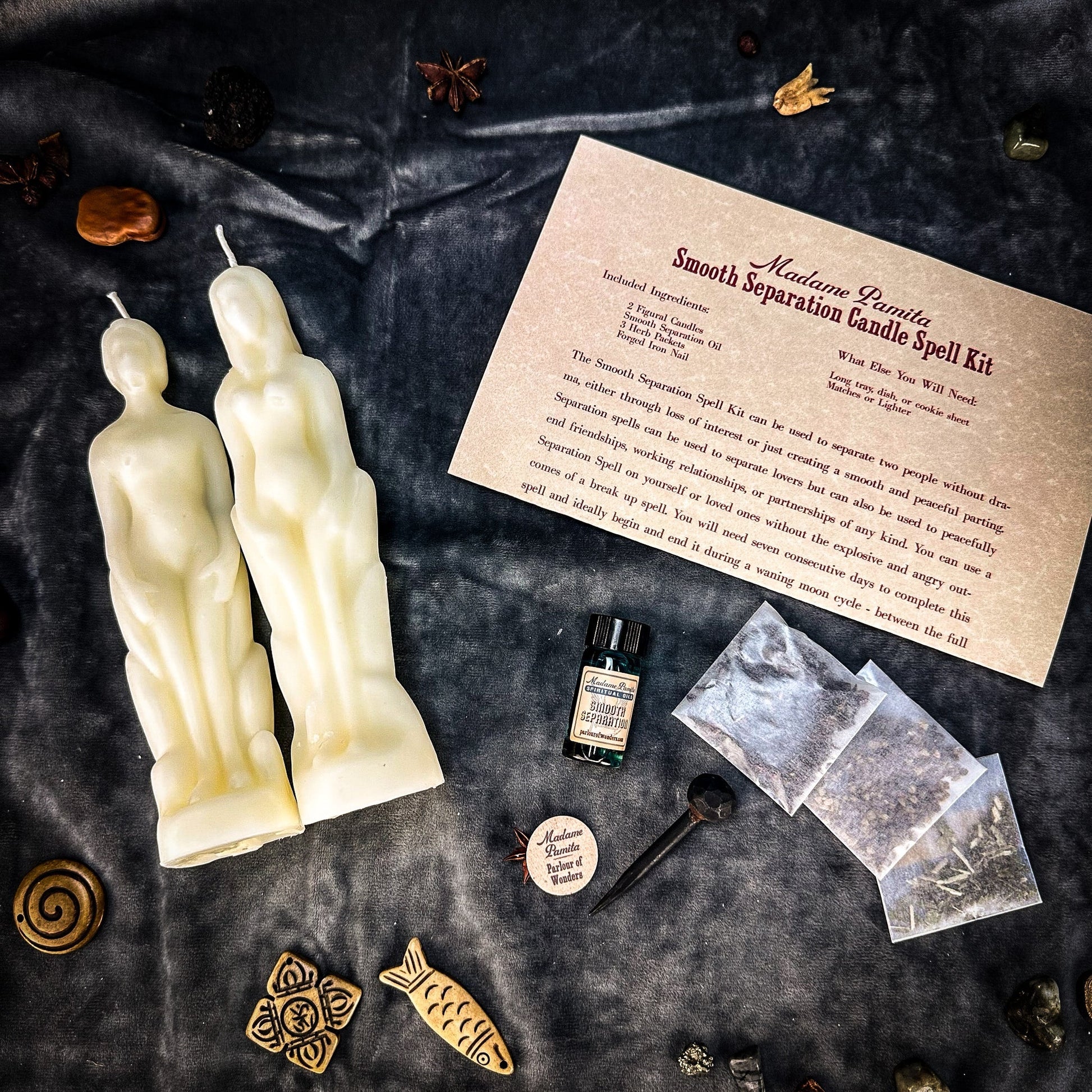 Smooth Separation Candle Spell Kit - Human/Female Parlour of Wonders