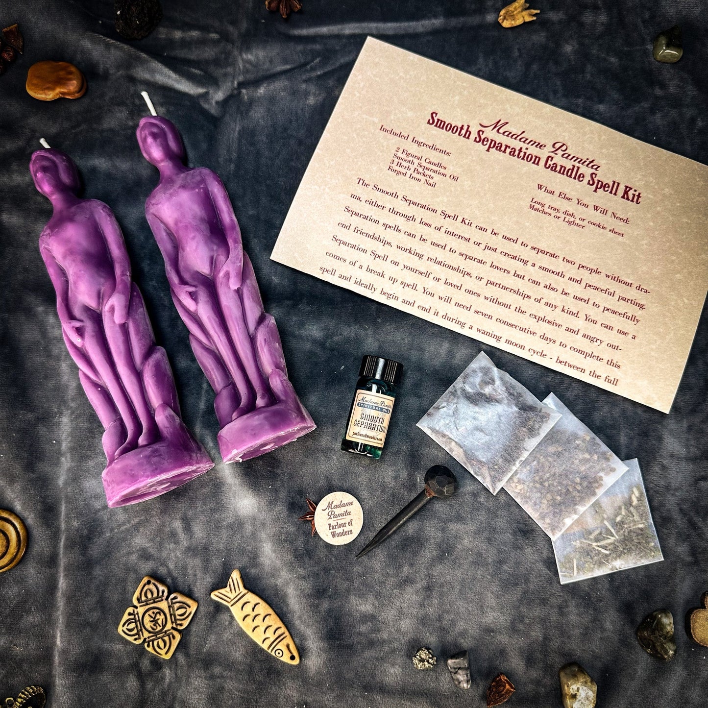Smooth Separation Candle Spell Kit - Human/Human Parlour of Wonders