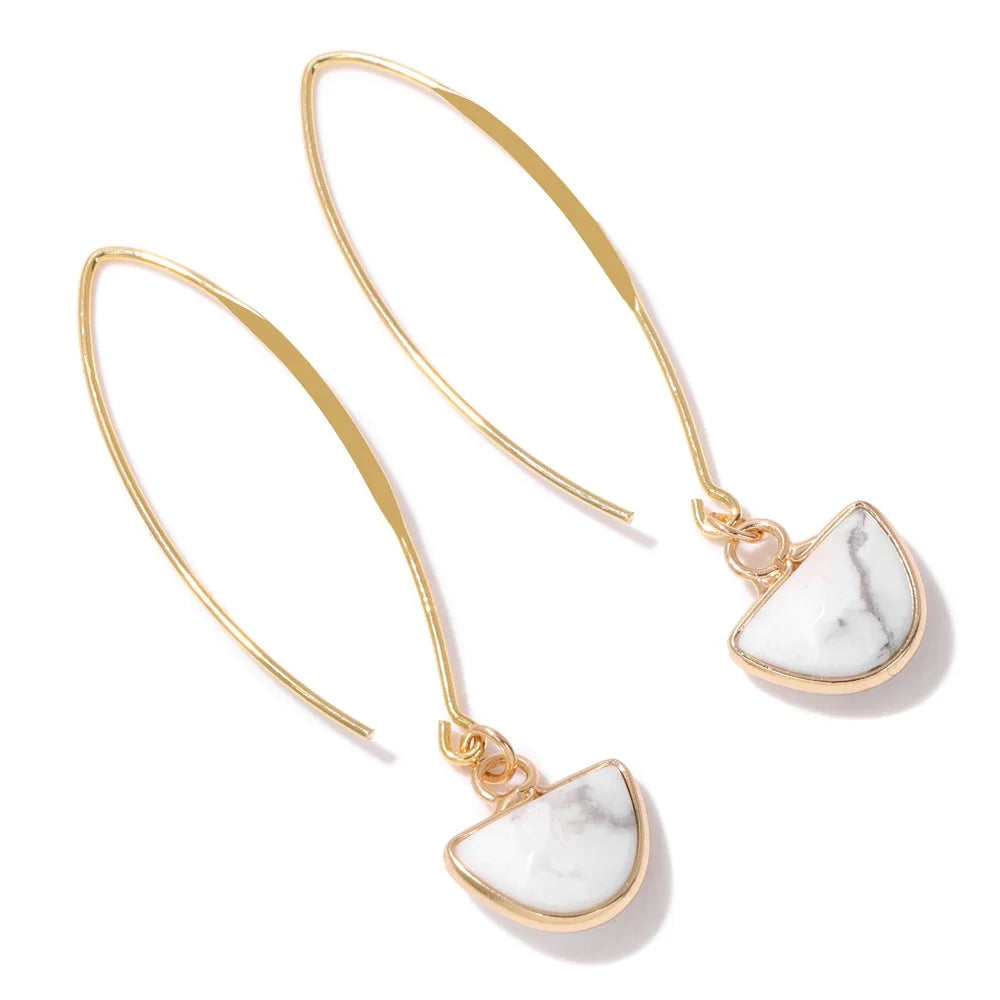 Crystal Faceted Teardrop Gold Earrings Green Witch Creations