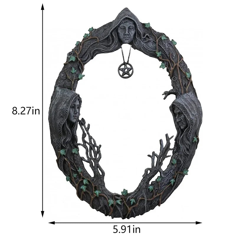 Triple Goddess Mirror Green Witch Creations