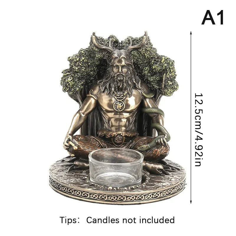 Celtic God & Goddess Candle Holder Green Witch Creations